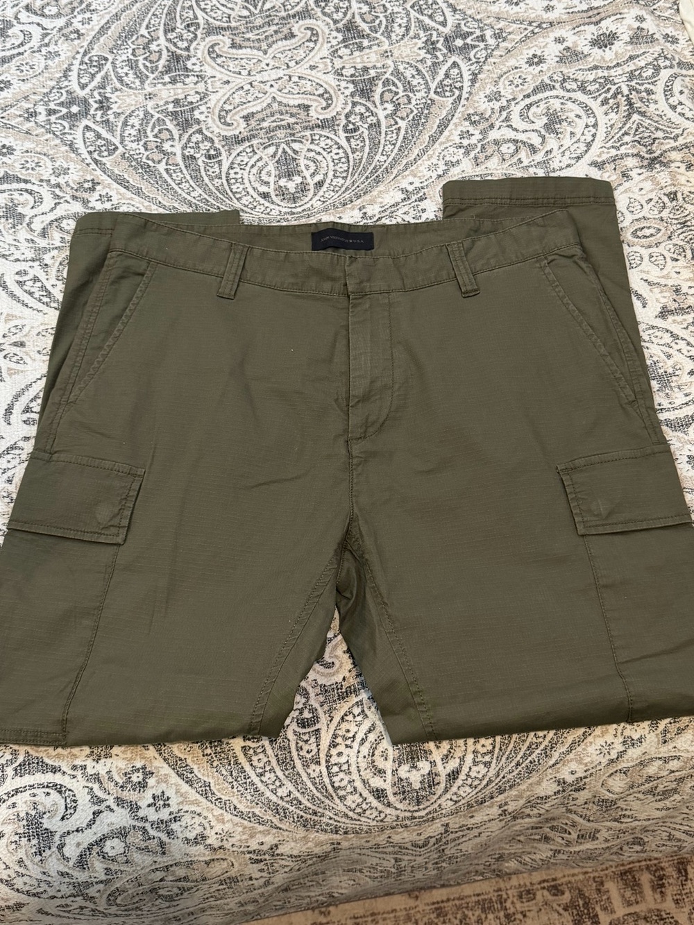John Varvatos Olive Cargo Shorts